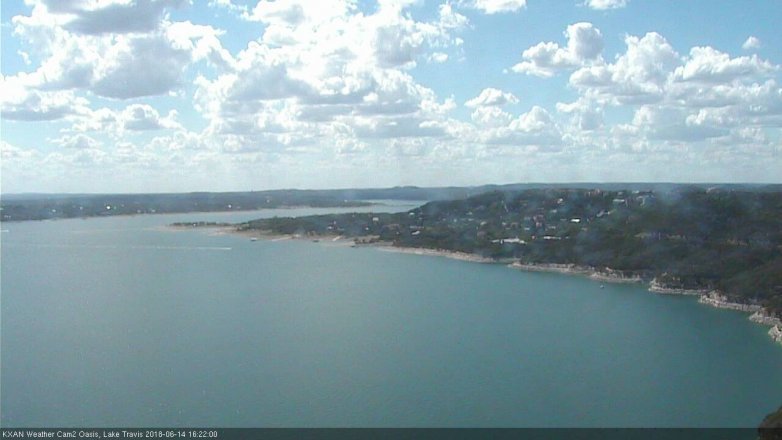 Lake Travis webcam, June 14, 2018 3:25 PM CT