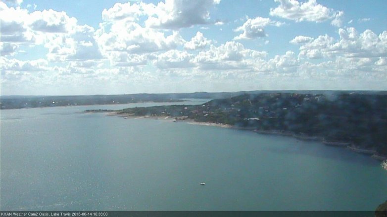 Lake Travis webcam, June 14, 2018 3:35 PM CT