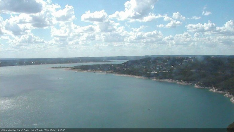 Lake Travis webcam, June 14, 2018 3:40 PM CT