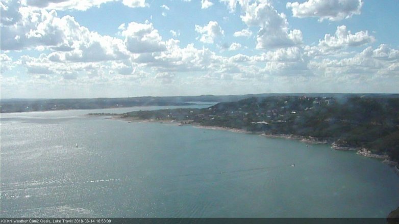 Lake Travis webcam, June 14, 2018 3:55 PM CT