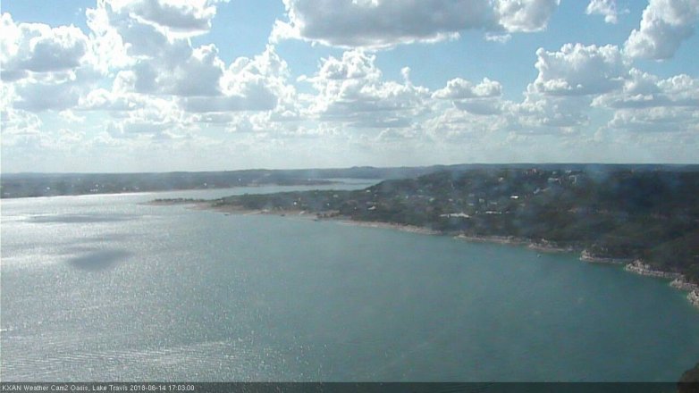 Lake Travis webcam, June 14, 2018 4:05 PM CT