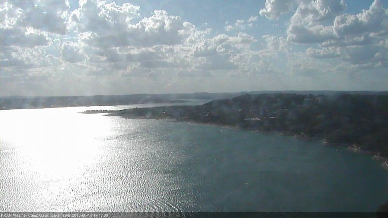Lake Travis webcam, June 14, 2018 4:50 PM CT