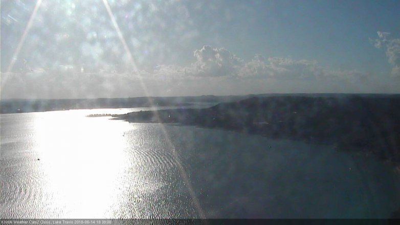Lake Travis webcam, June 14, 2018 5:40 PM CT