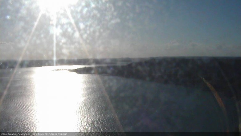 Lake Travis webcam, June 14, 2018 6:05 PM CT