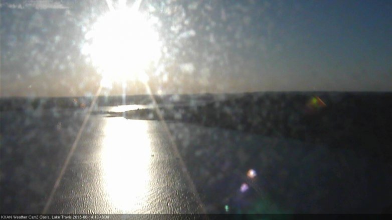 Lake Travis webcam, June 14, 2018 6:50 PM CT