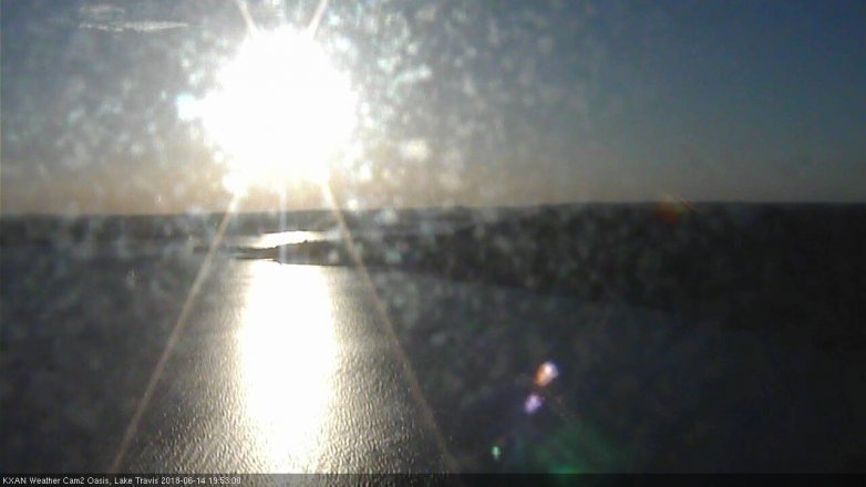 Lake Travis webcam, June 14, 2018 6:55 PM CT