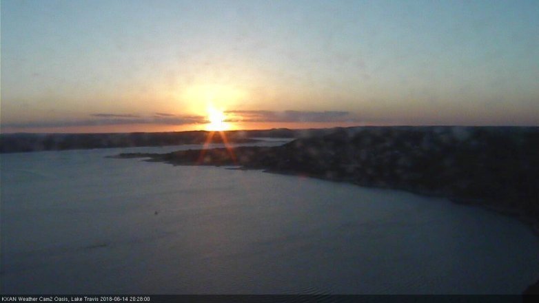 Lake Travis webcam, June 14, 2018 7:30 PM CT