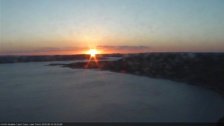 Lake Travis webcam, June 14, 2018 7:35 PM CT