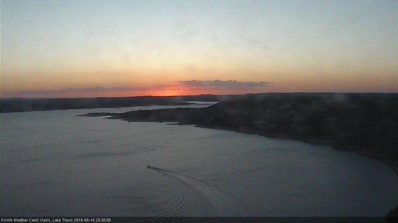 Lake Travis webcam, June 14, 2018 7:40 PM CT