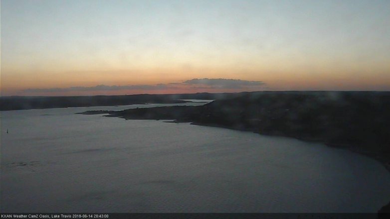 Lake Travis webcam, June 14, 2018 7:45 PM CT