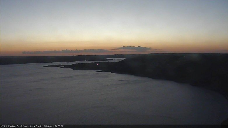 Lake Travis webcam, June 14, 2018 7:55 PM CT