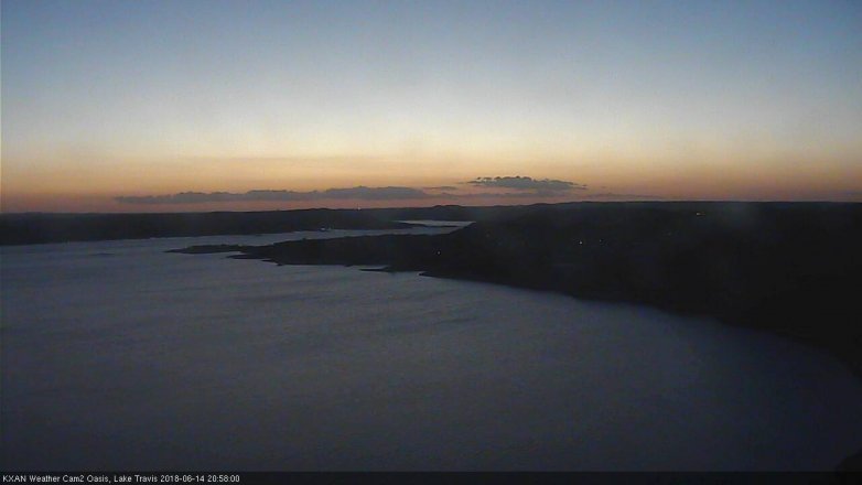 Lake Travis webcam, June 14, 2018 8:00 PM CT
