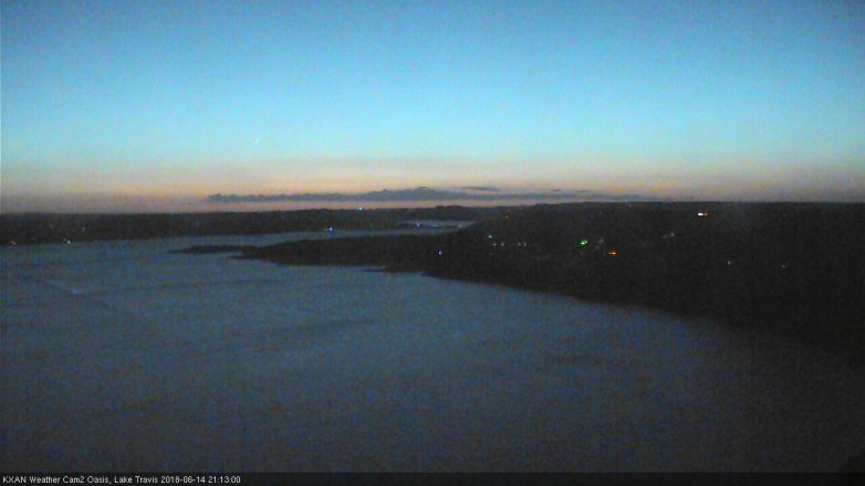Lake Travis webcam, June 14, 2018 8:15 PM CT