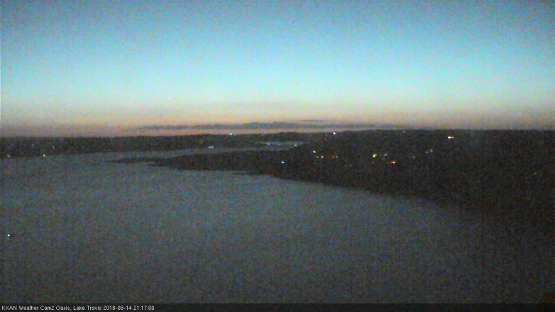 Lake Travis webcam, June 14, 2018 8:20 PM CT