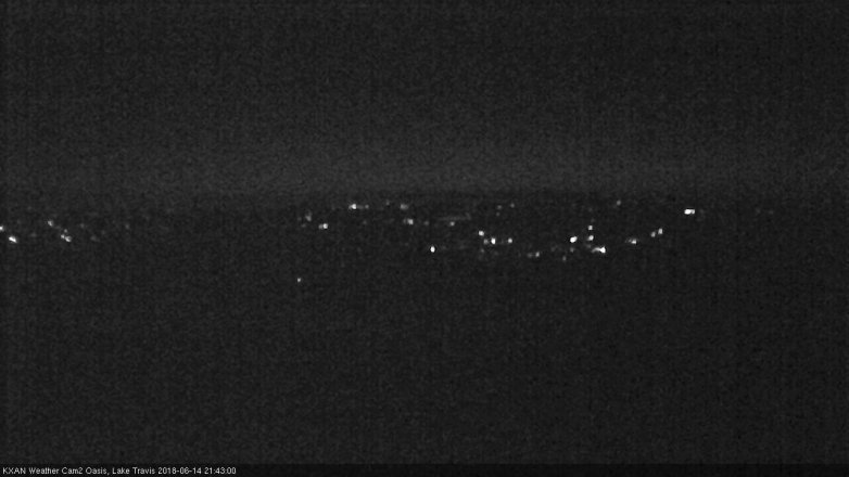 Lake Travis webcam, June 14, 2018 8:45 PM CT