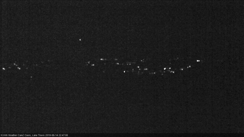 Lake Travis webcam, June 14, 2018 9:50 PM CT