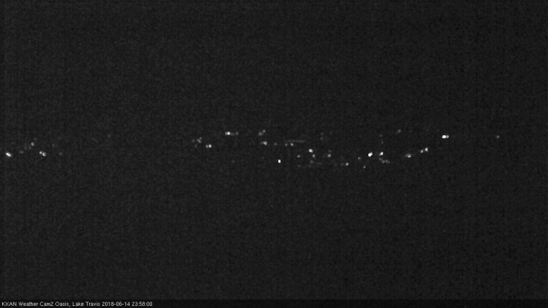 Lake Travis webcam, June 14, 2018 11:00 PM CT