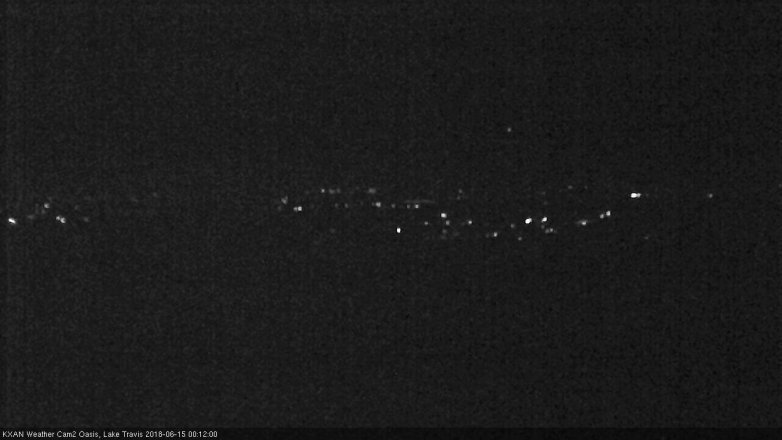 Lake Travis webcam, June 14, 2018 11:15 PM CT