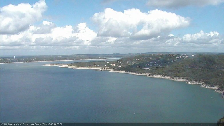 Lake Travis webcam, June 15, 2018 9:10 AM CT