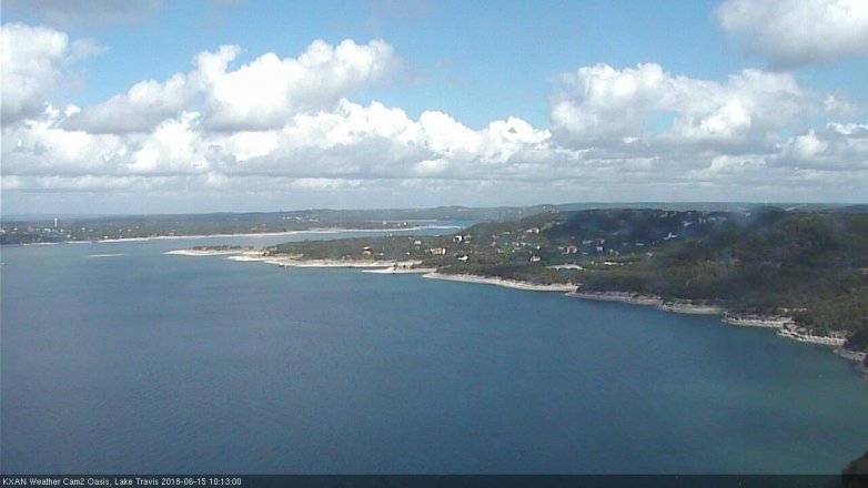 Lake Travis webcam, June 15, 2018 9:15 AM CT