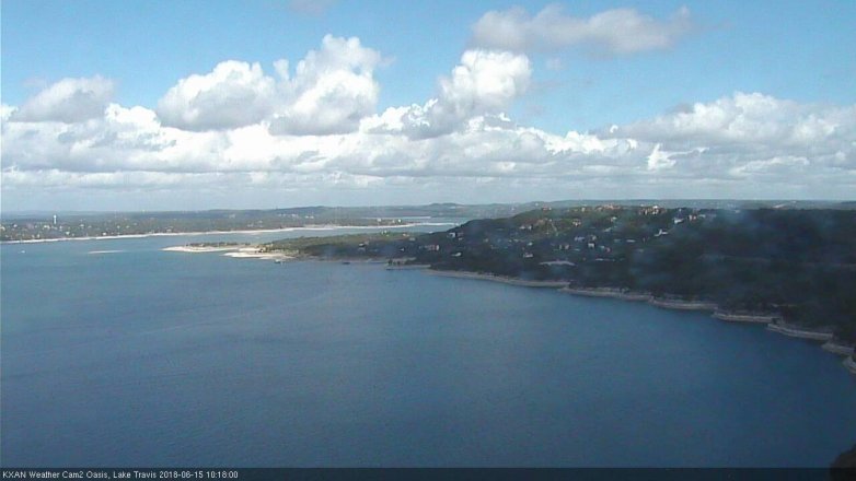 Lake Travis webcam, June 15, 2018 9:20 AM CT