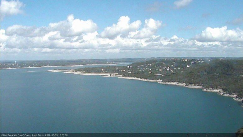 Lake Travis webcam, June 15, 2018 9:25 AM CT