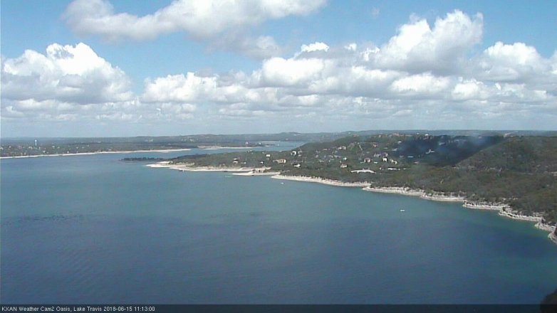 Lake Travis webcam, June 15, 2018 10:15 AM CT