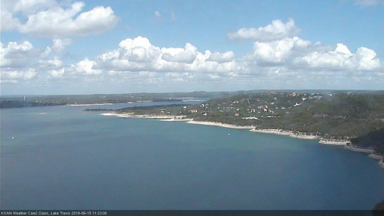 Lake Travis webcam, June 15, 2018 10:25 AM CT