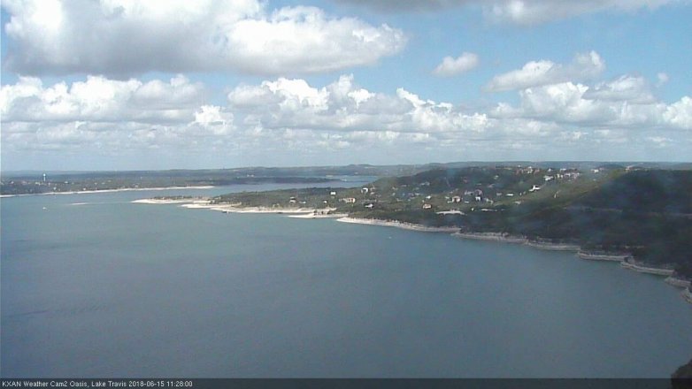 Lake Travis webcam, June 15, 2018 10:30 AM CT