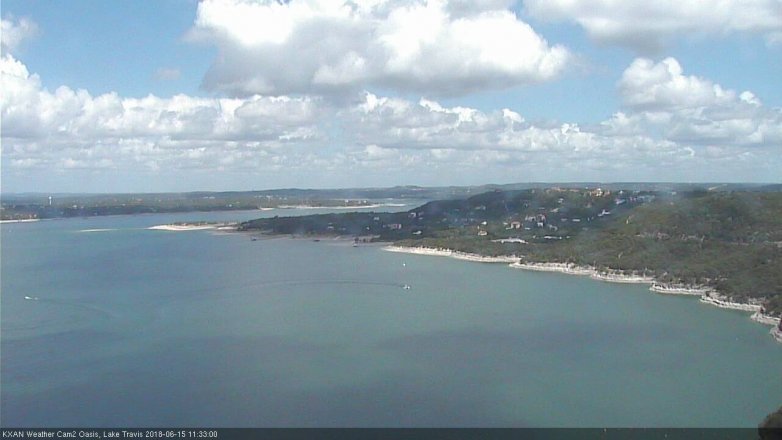 Lake Travis webcam, June 15, 2018 10:35 AM CT