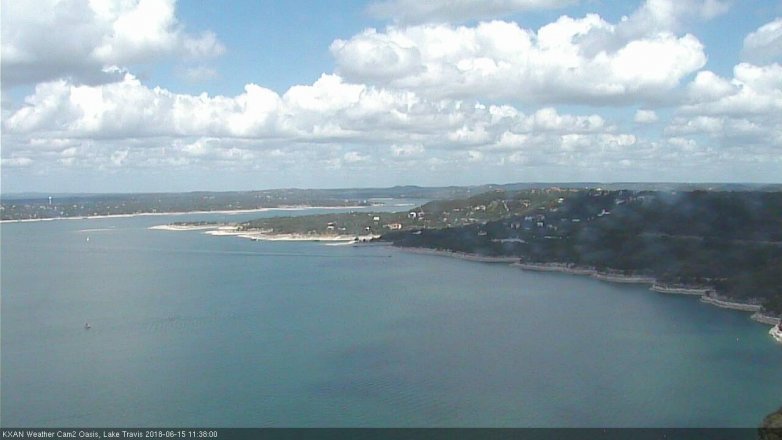Lake Travis webcam, June 15, 2018 10:40 AM CT