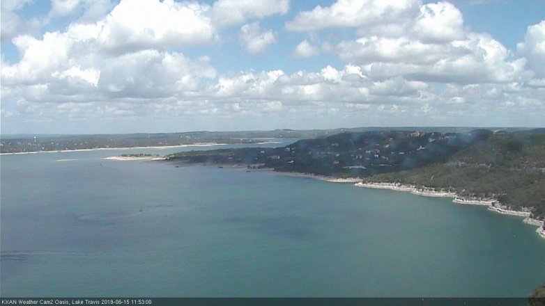 Lake Travis webcam, June 15, 2018 10:55 AM CT