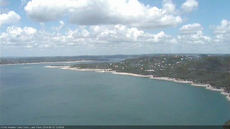 Lake Travis webcam, June 15, 2018 11:10 AM CT