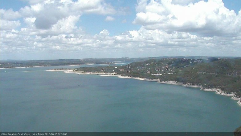 Lake Travis webcam, June 15, 2018 11:20 AM CT