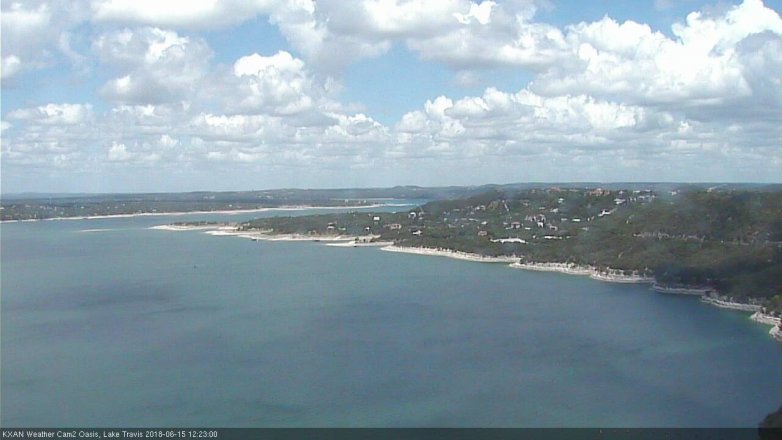 Lake Travis webcam, June 15, 2018 11:25 AM CT