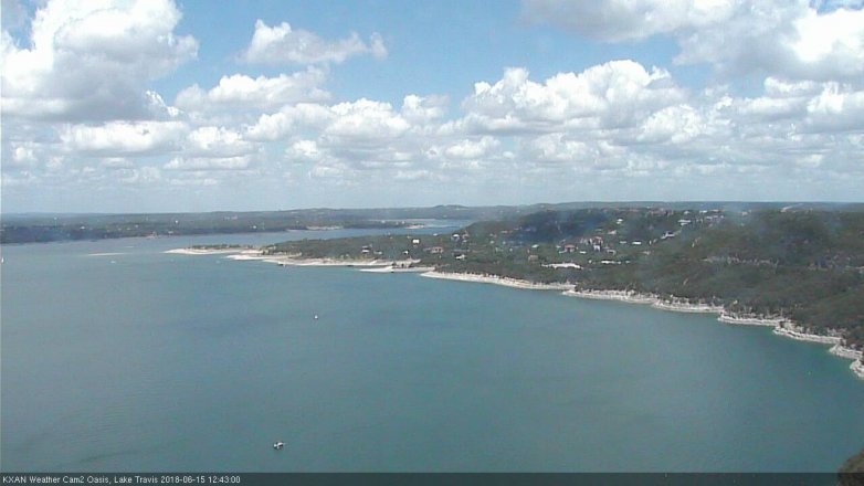 Lake Travis webcam, June 15, 2018 11:45 AM CT