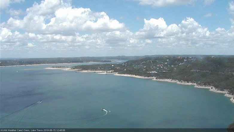 Lake Travis webcam, June 15, 2018 11:50 AM CT