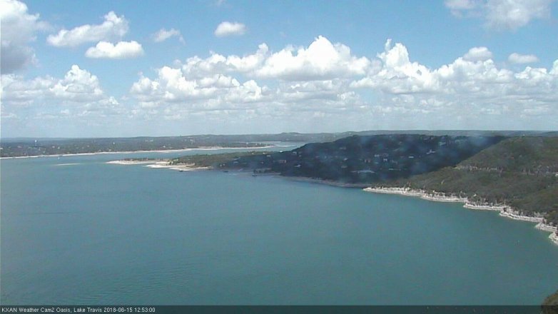 Lake Travis webcam, June 15, 2018 11:55 AM CT