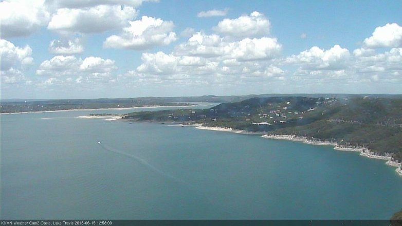 Lake Travis webcam, June 15, 2018 12:00 PM CT