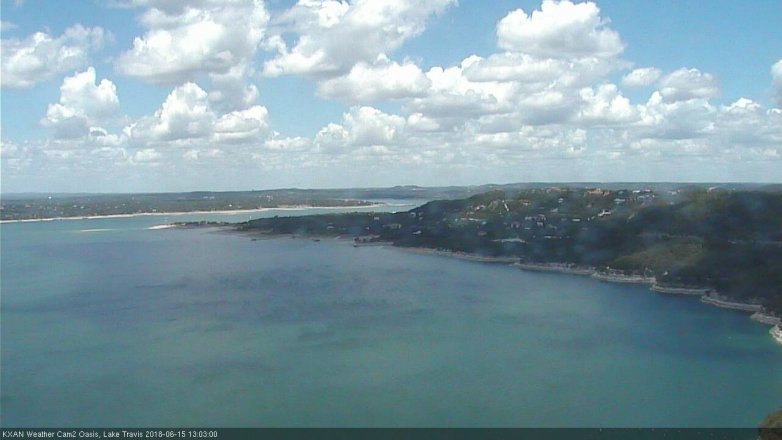 Lake Travis webcam, June 15, 2018 12:05 PM CT