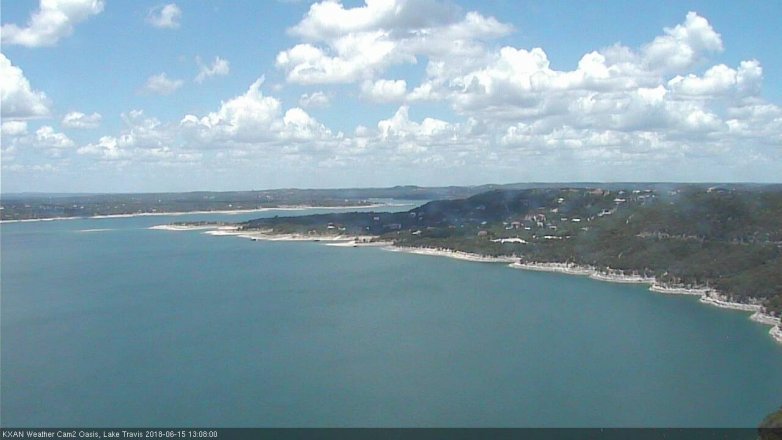 Lake Travis webcam, June 15, 2018 12:10 PM CT