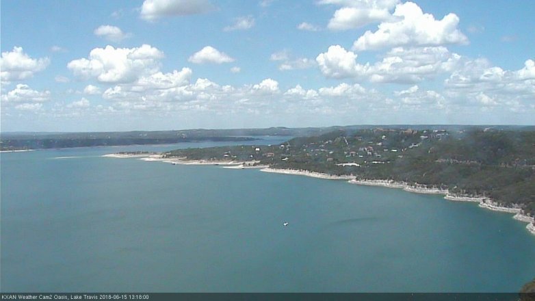 Lake Travis webcam, June 15, 2018 12:20 PM CT