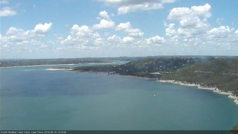 Lake Travis webcam, June 15, 2018 12:25 PM CT