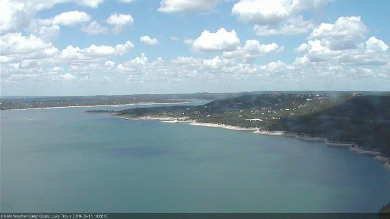 Lake Travis webcam, June 15, 2018 12:30 PM CT