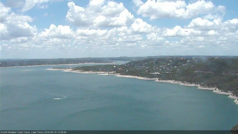 Lake Travis webcam, June 15, 2018 12:40 PM CT