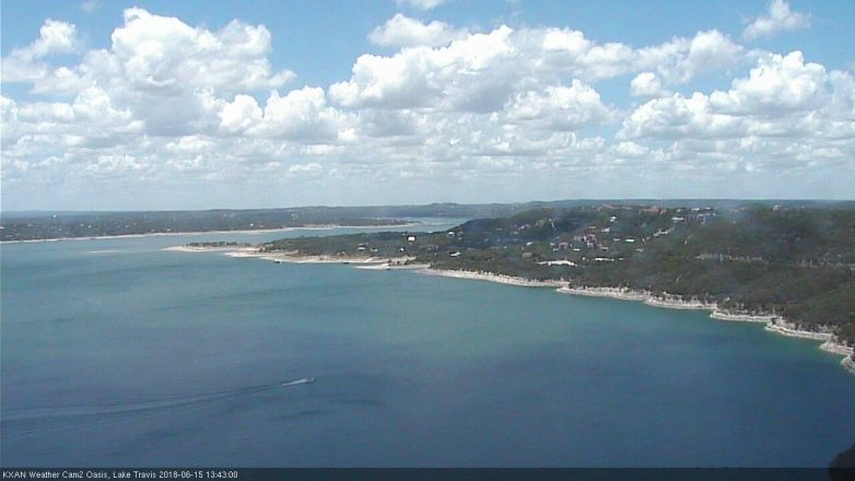 Lake Travis webcam, June 15, 2018 12:45 PM CT