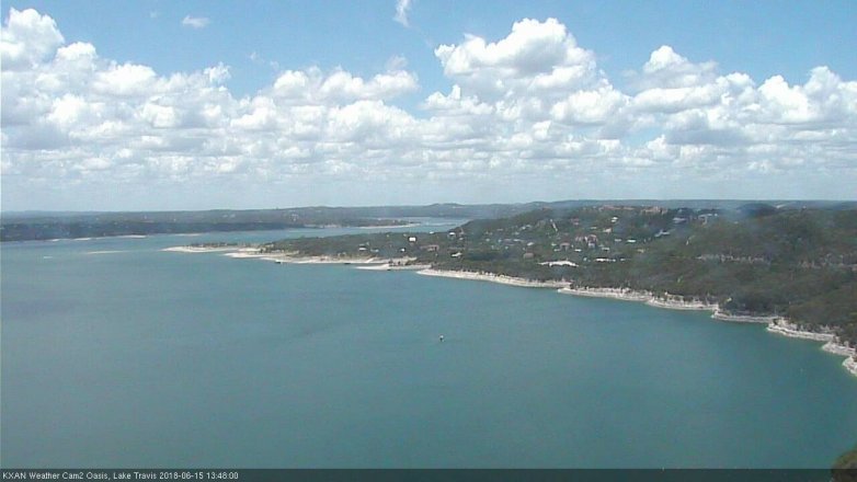 Lake Travis webcam, June 15, 2018 12:50 PM CT