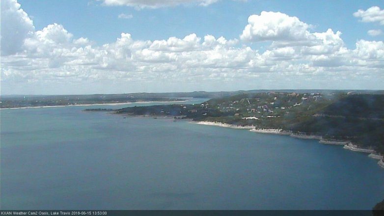 Lake Travis webcam, June 15, 2018 12:55 PM CT