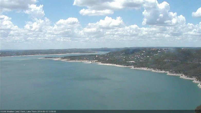 Lake Travis webcam, June 15, 2018 1:00 PM CT
