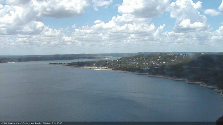 Lake Travis webcam, June 15, 2018 1:05 PM CT